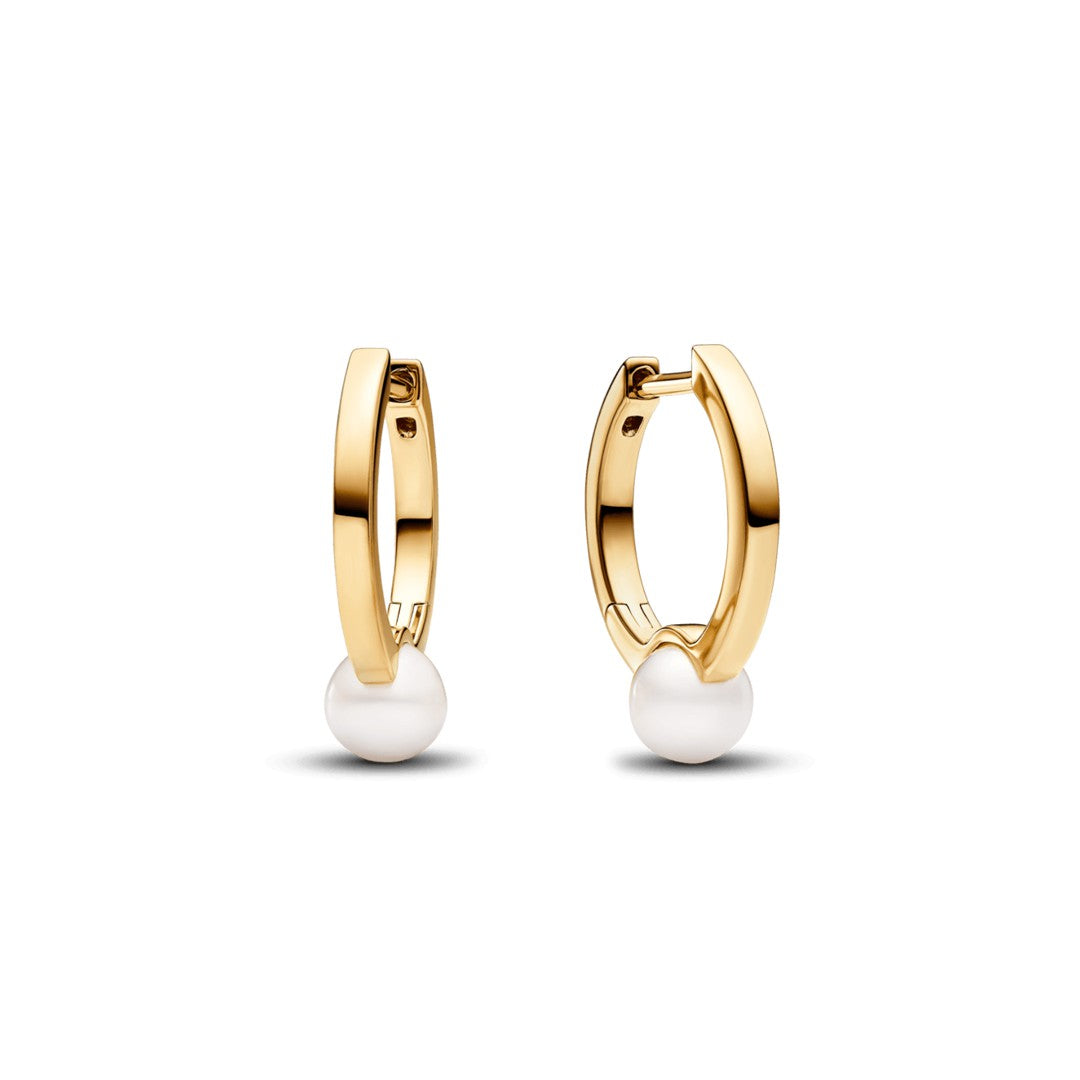 Pendientes Aro Dorado Perla