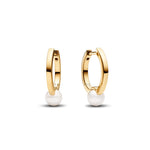 Pendientes Aro Dorado Perla