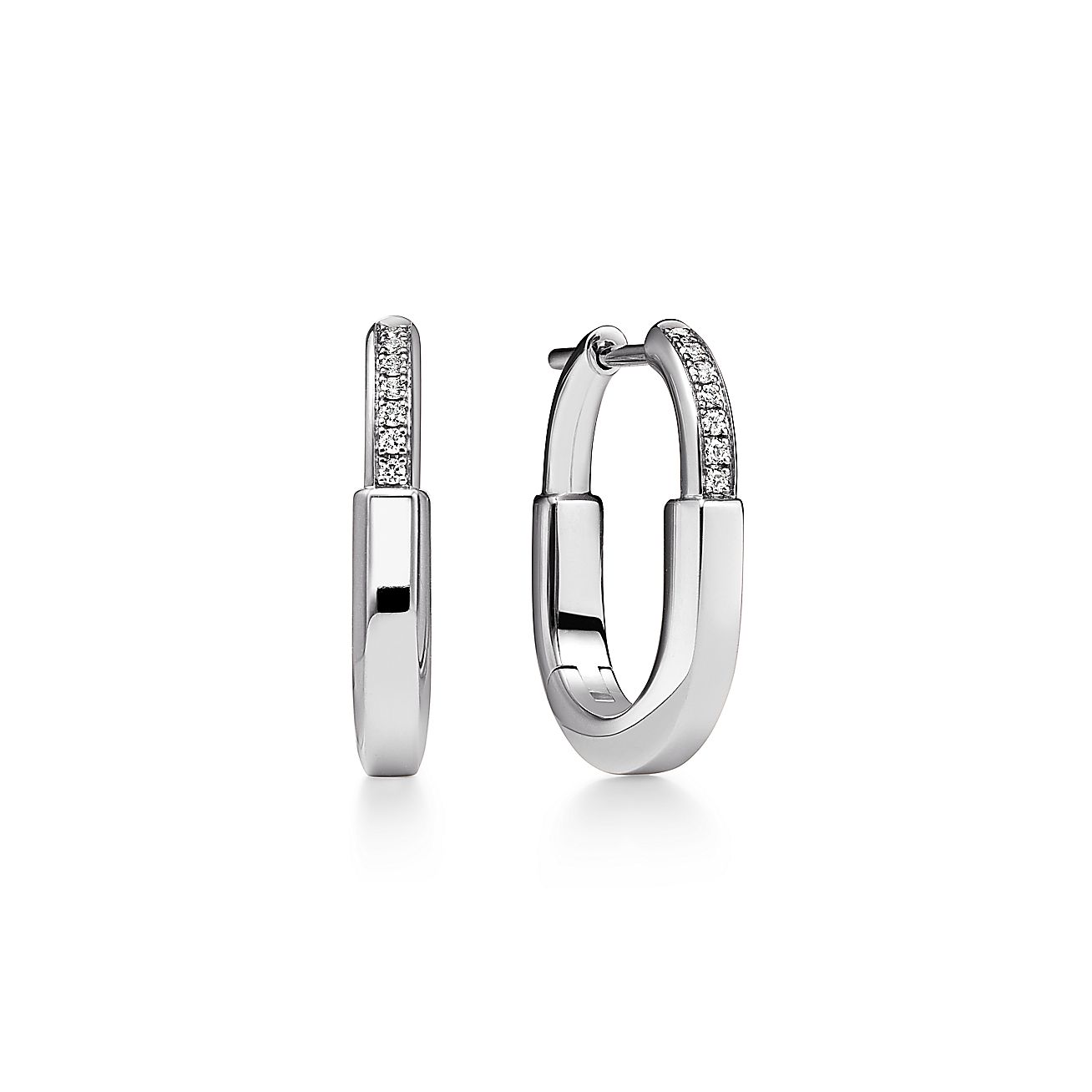 Pendientes Locks Plateados y Zirconias
