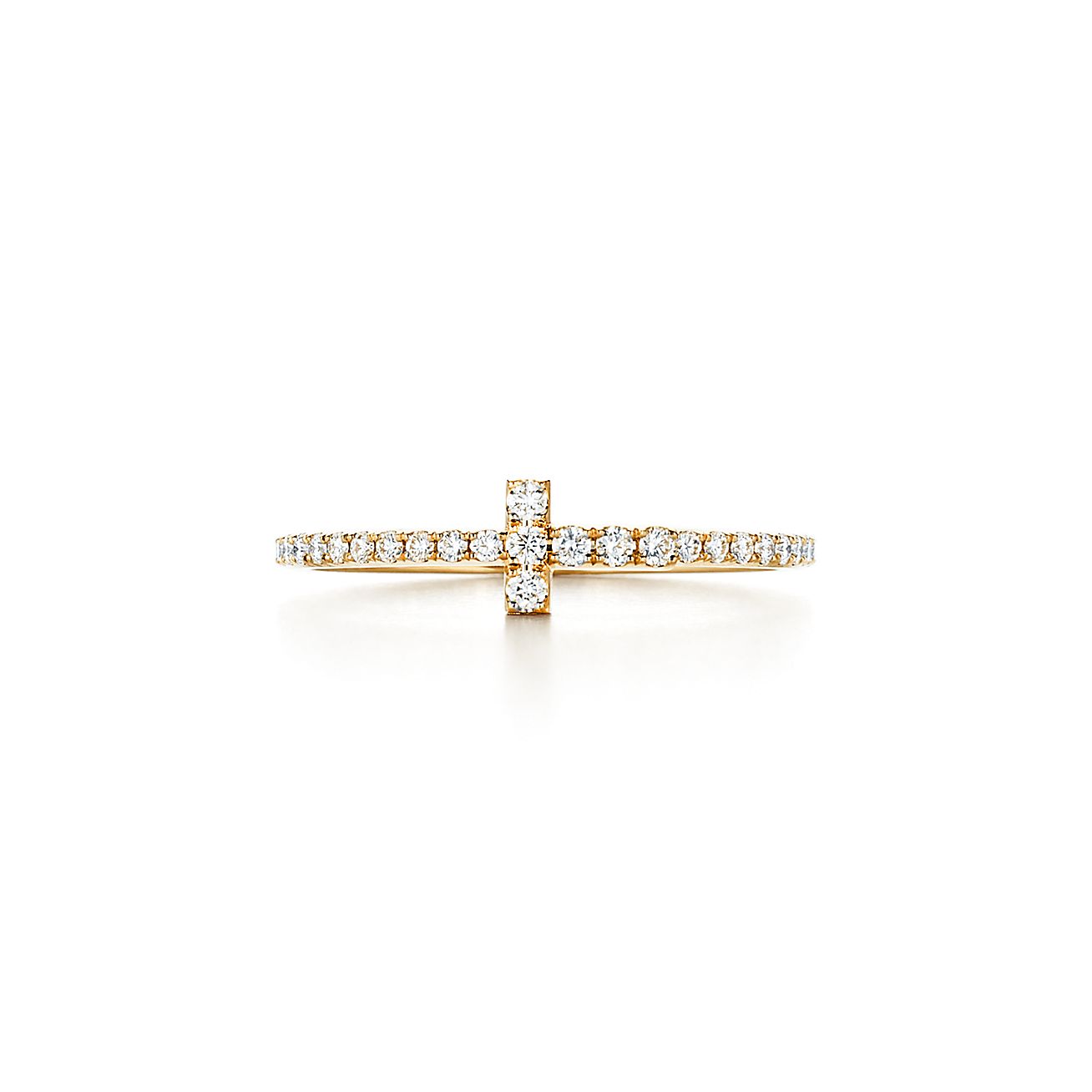 Anillo T Dorado Full Zirconias