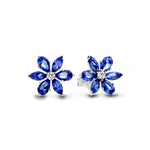 Pendientes Flor Azul