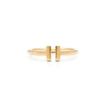 Anillo T Doble Dorado