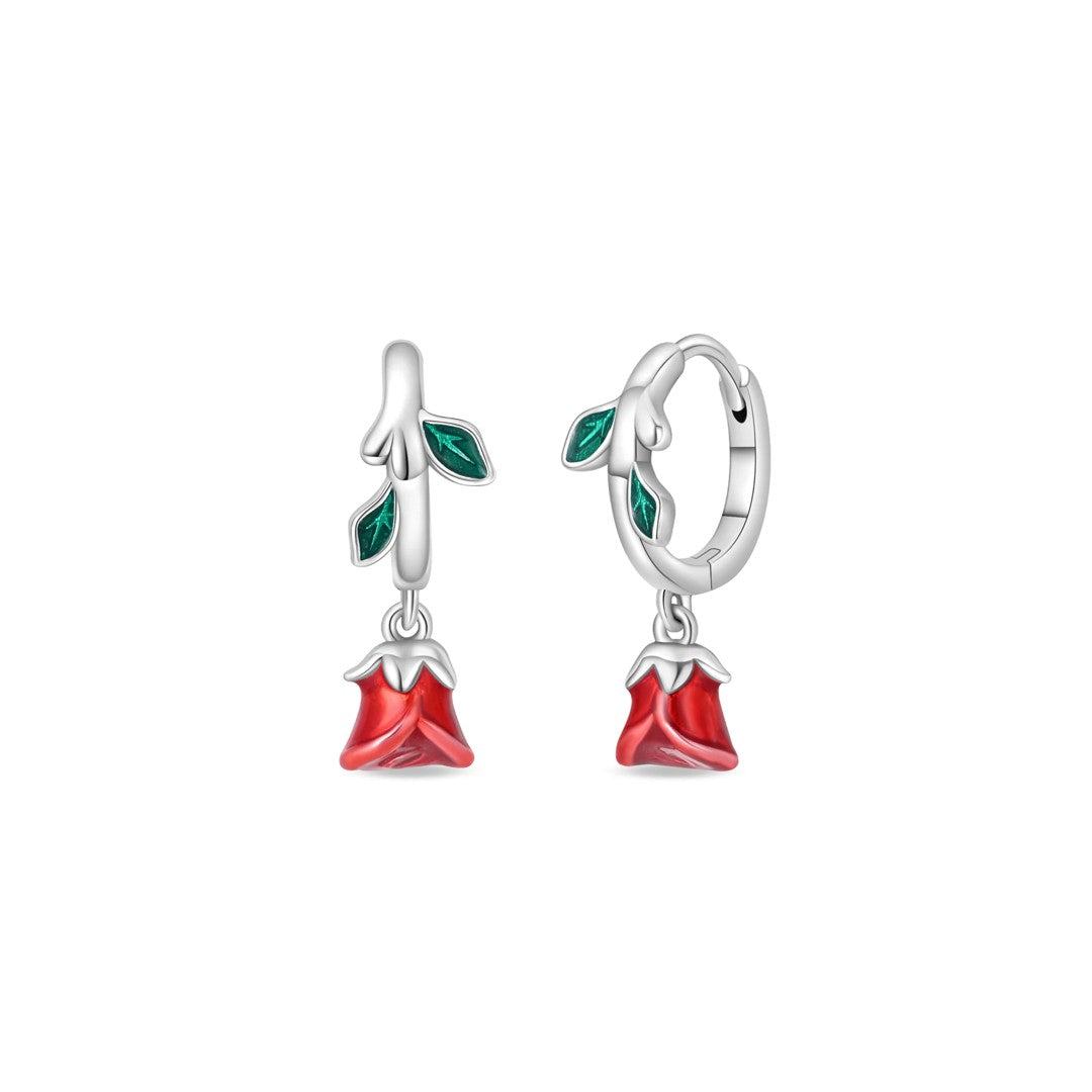 Pendientes Rosa Roja