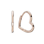 Pendientes Aro Corazón Rosado