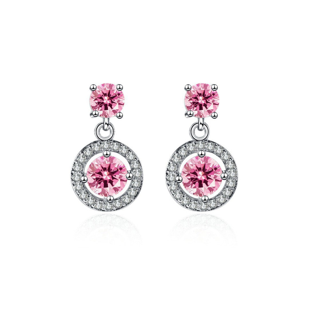 Pendientes Colgante Rosa