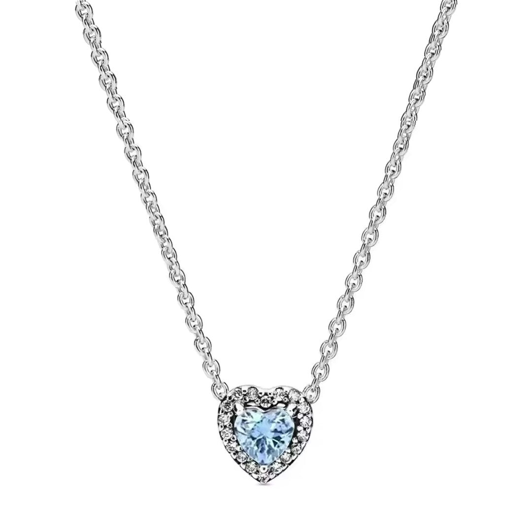 Collar Corazón Celeste