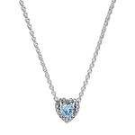 Collar Corazón Celeste