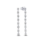 Pendientes Tira Plateada Colgante