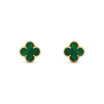 Pendientes Trébol Dorado y Verde