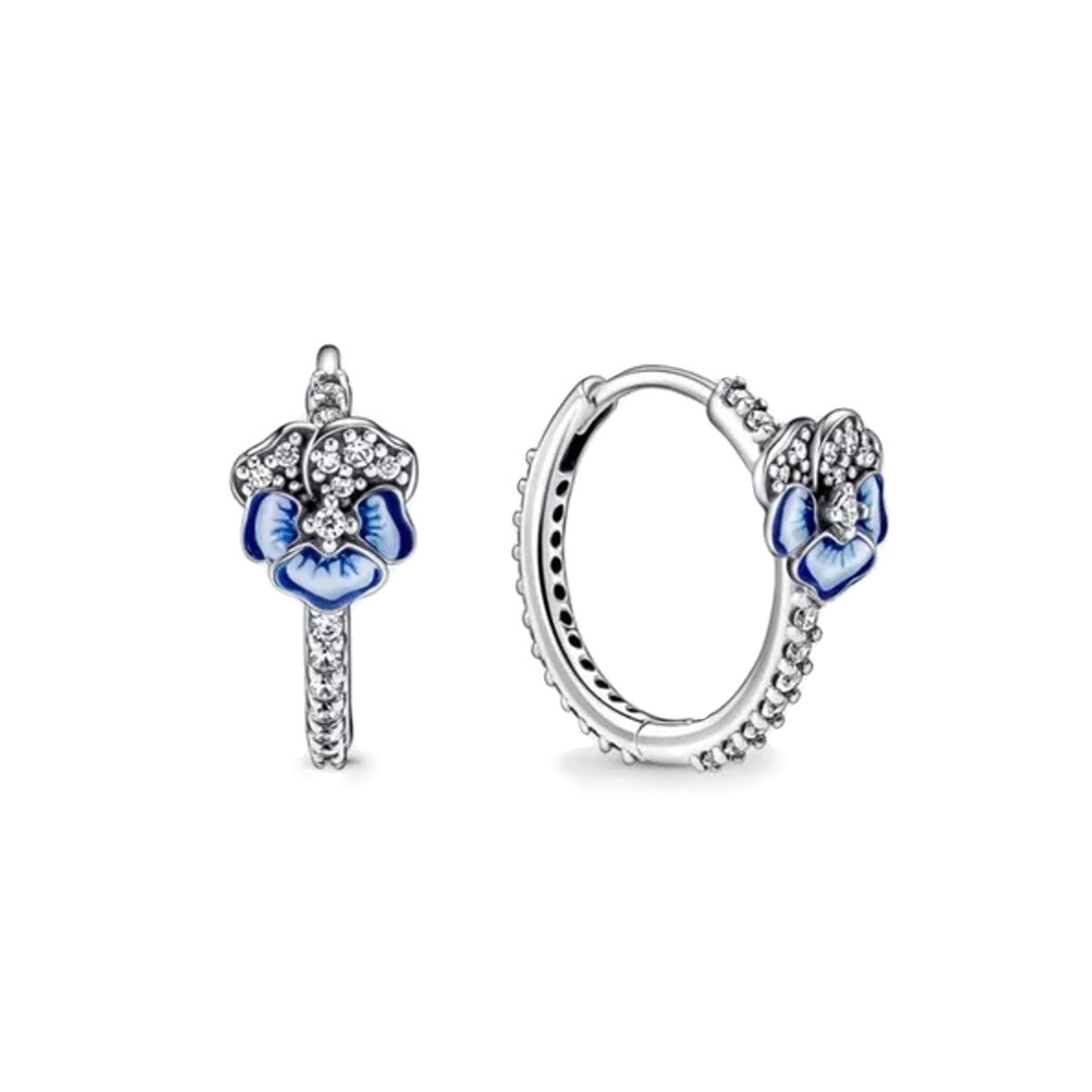 Pendientes Pensamiento Azul