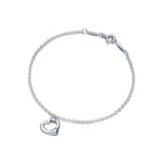 Pulsera Corazón Plateado