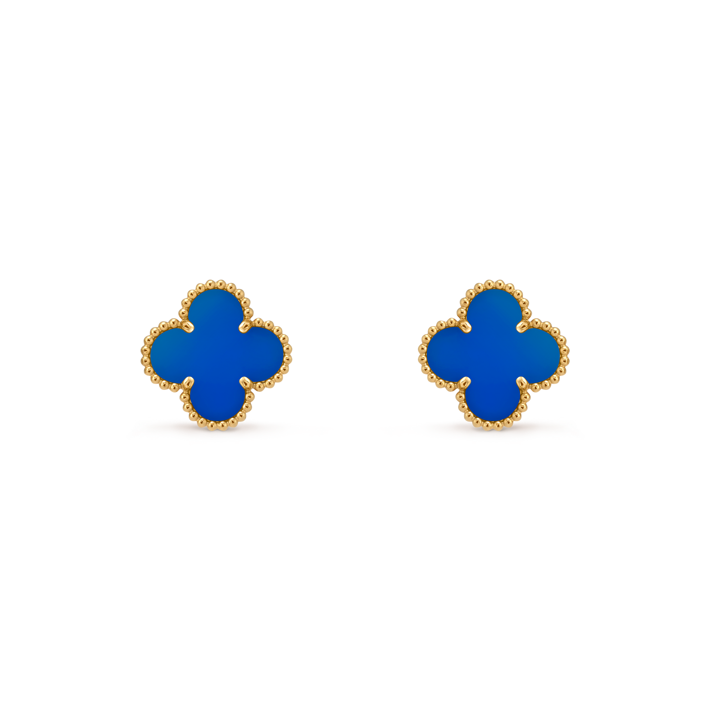 Pendientes Trébol Dorado y Azul