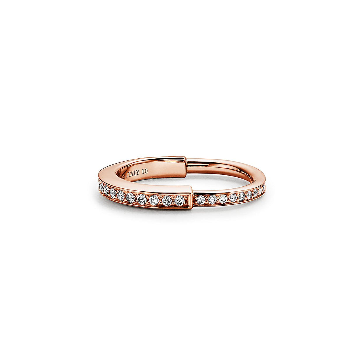 Anillo Lock Rosado Full Zirconias