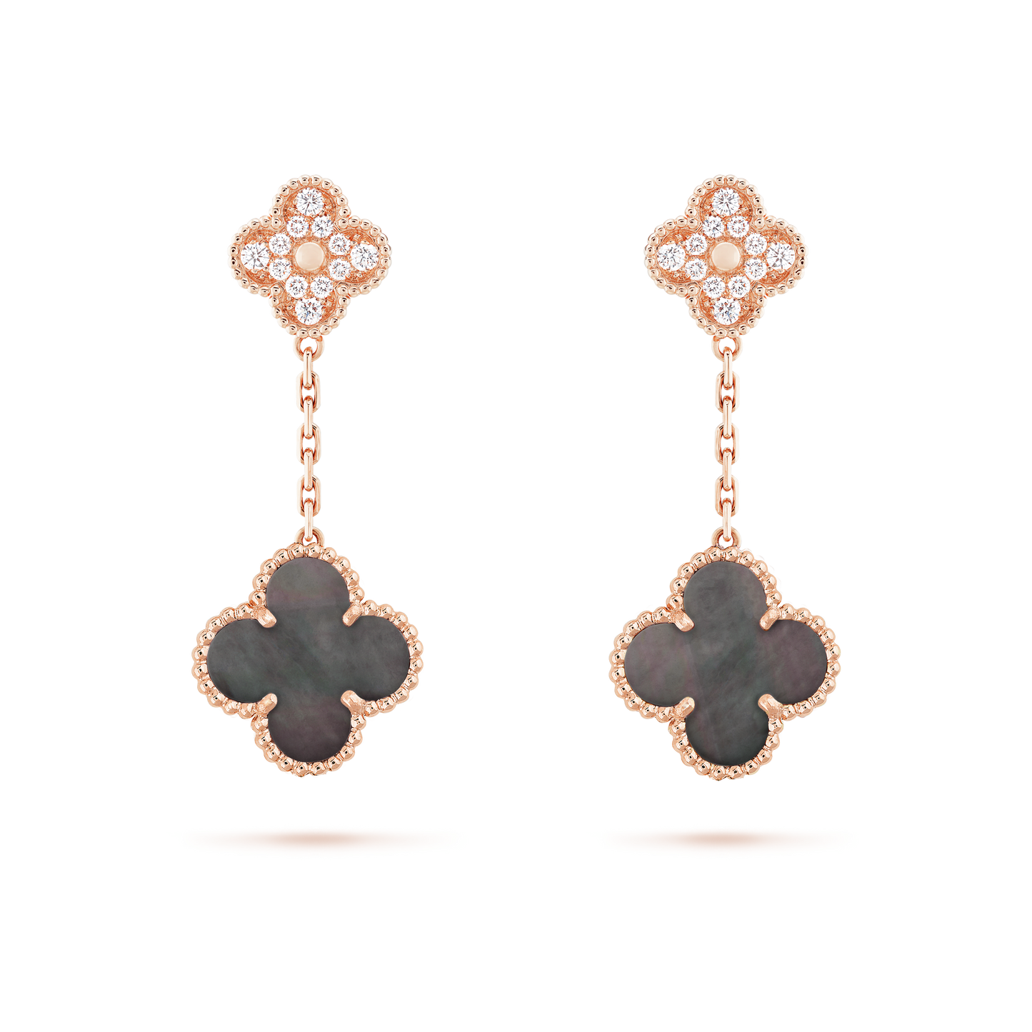 Pendientes Trébol Colgantes Rosado