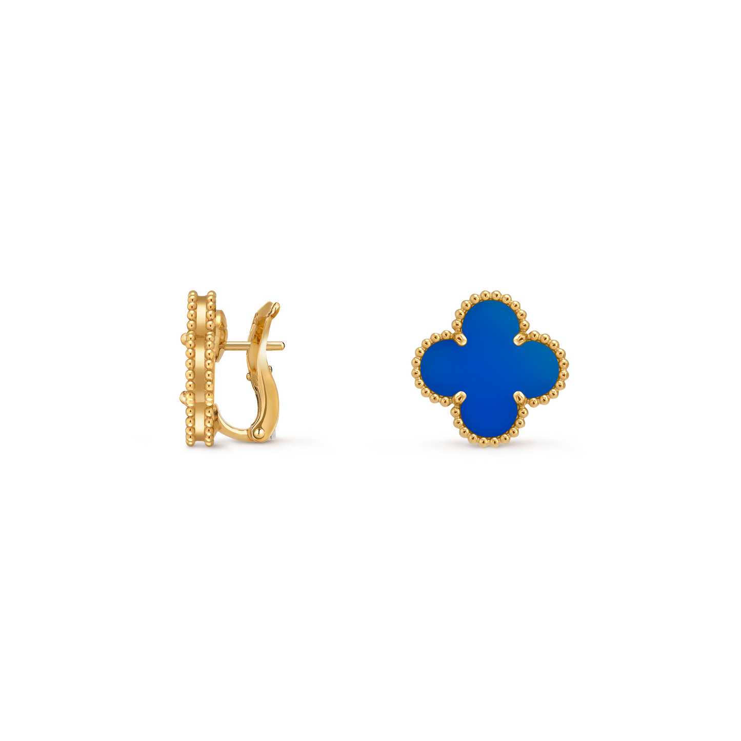 Pendientes Trébol Dorado y Azul
