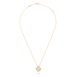 Collar Trébol Dorado y Blanco