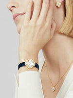 Pendientes Trébol Dorado y Blanco