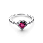 Anillo Corazón Rosa Fucsia