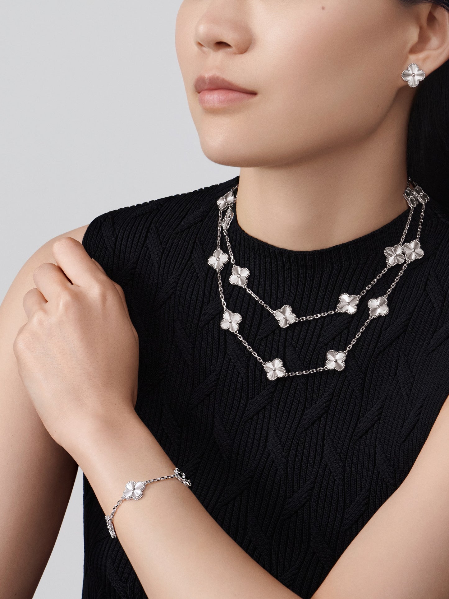 Pendientes Trébol Plata