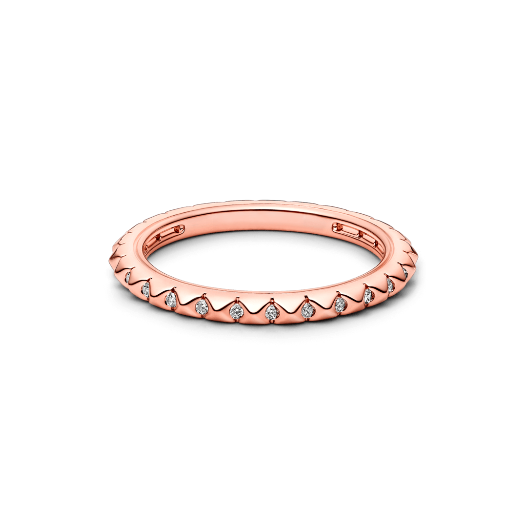 Anillo Pirámide Clásico Rosado