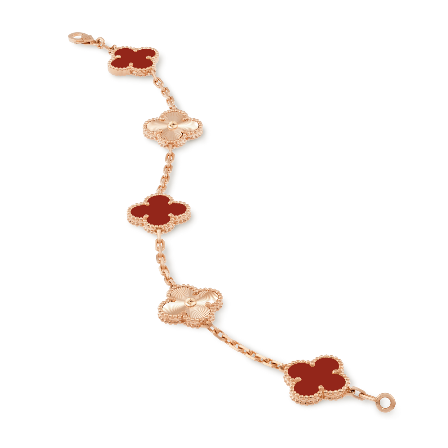 Pulsera Trébol Rosada y Rojo