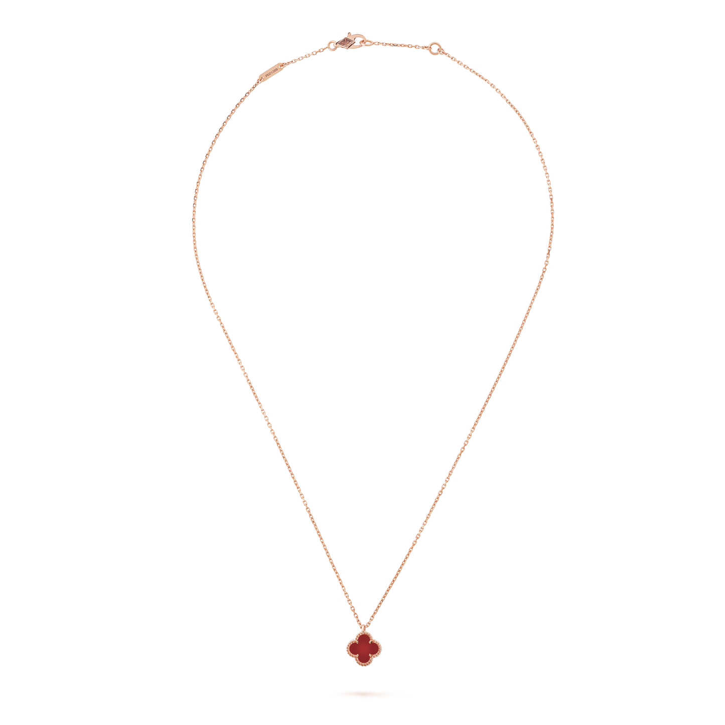 Collar Trébol Rosado y Rojo