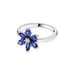 Anillo Flor Azul