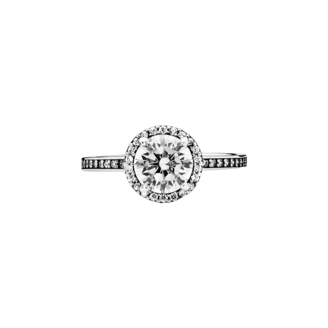 Anillo Clásico Zirconia Circular