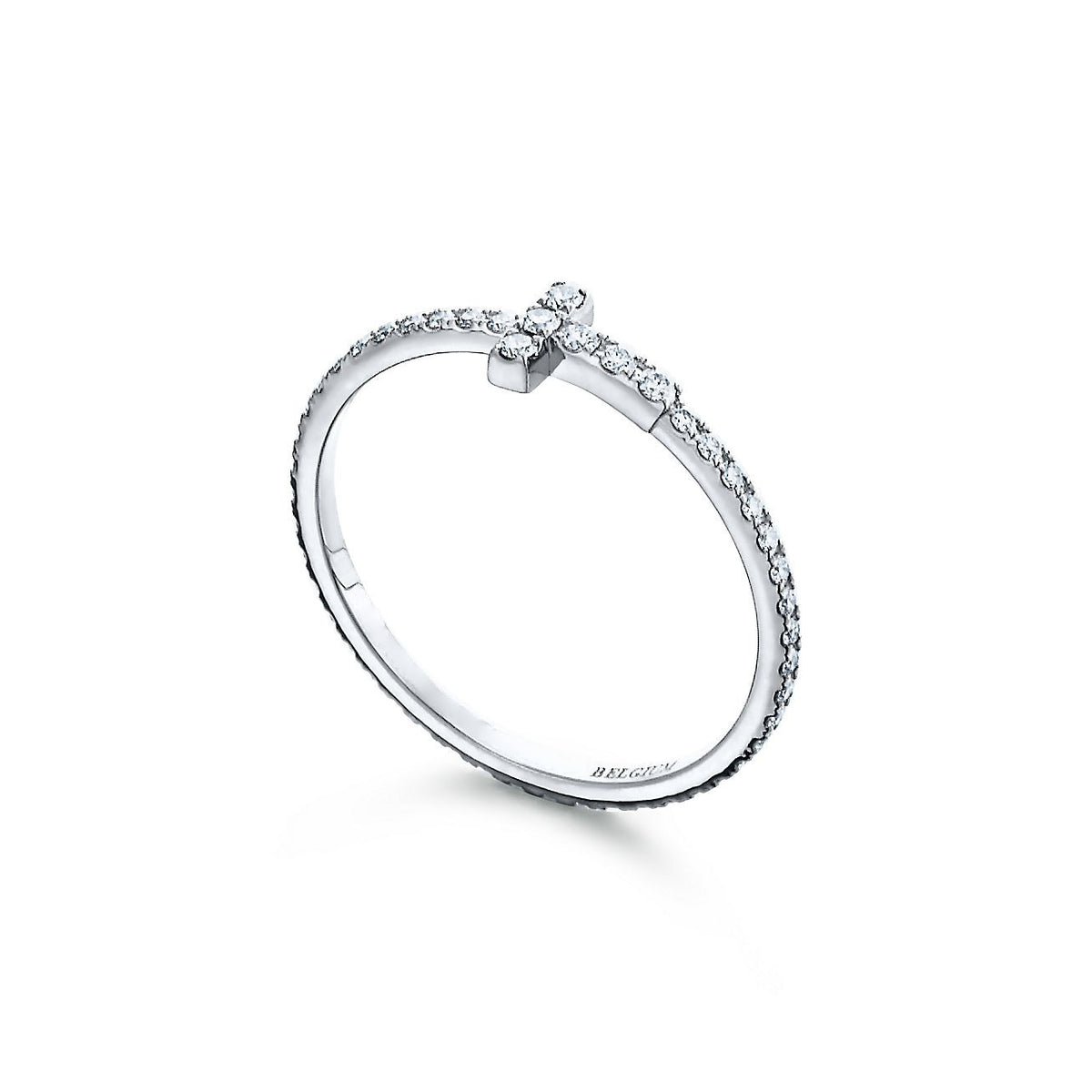 Anillo T Plateado Full Zirconias