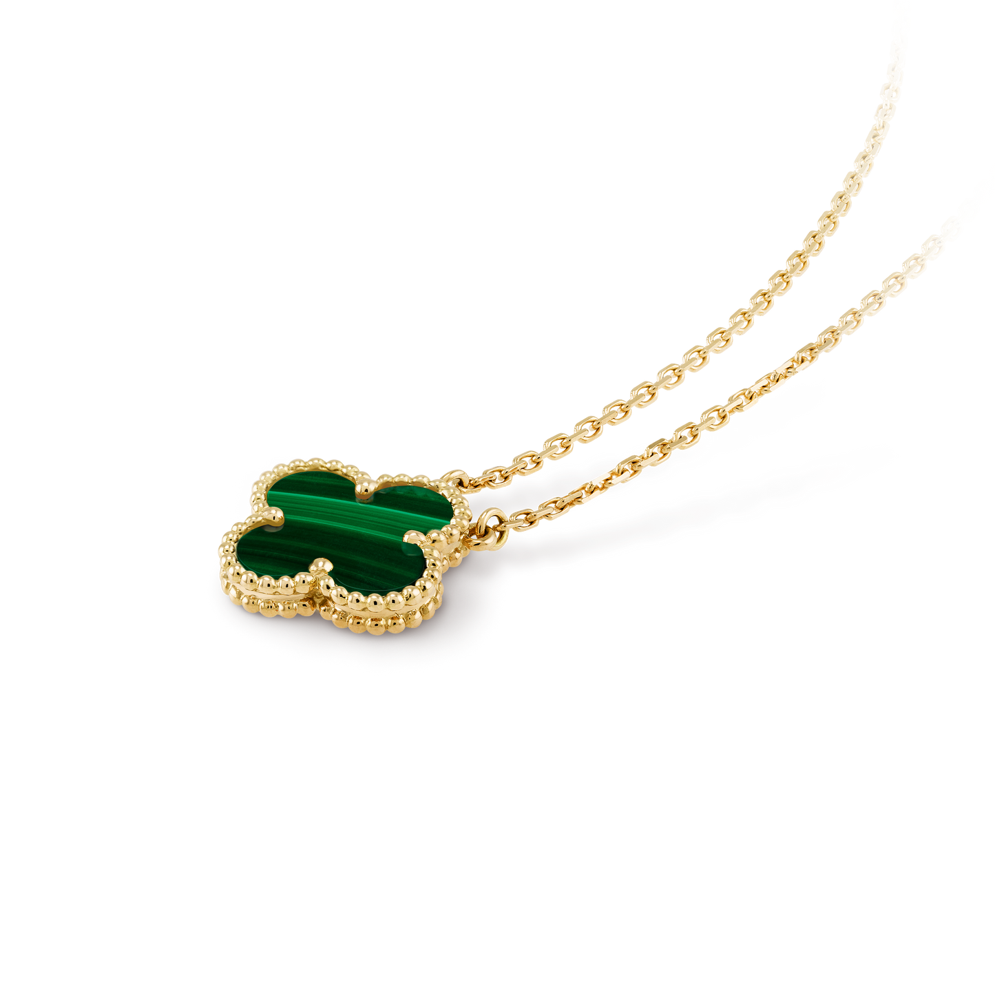 Collar Trébol Dorado y Verde