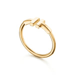 Anillo T Doble Dorado