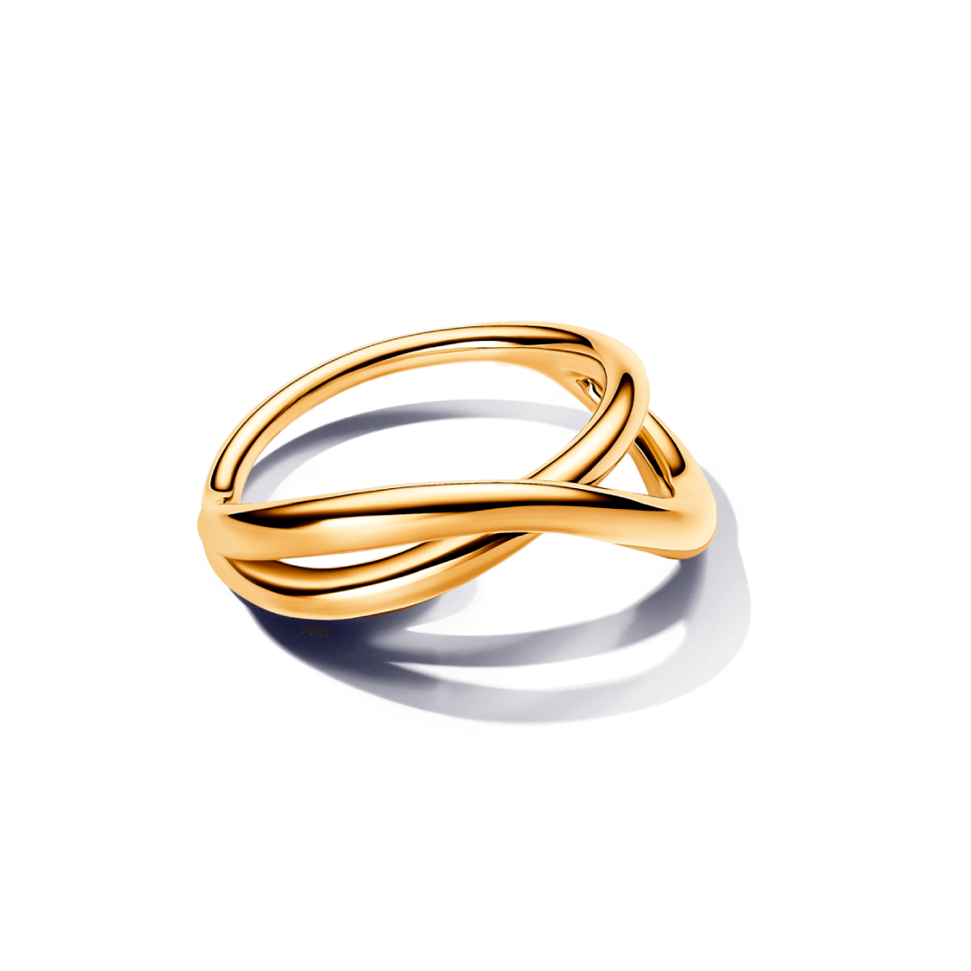 Anillo Infinito Orgánico Dorado