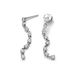 Pendientes Tira Plateada Colgante