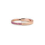 Anillo Lock Rosado Zirconias Rosadas