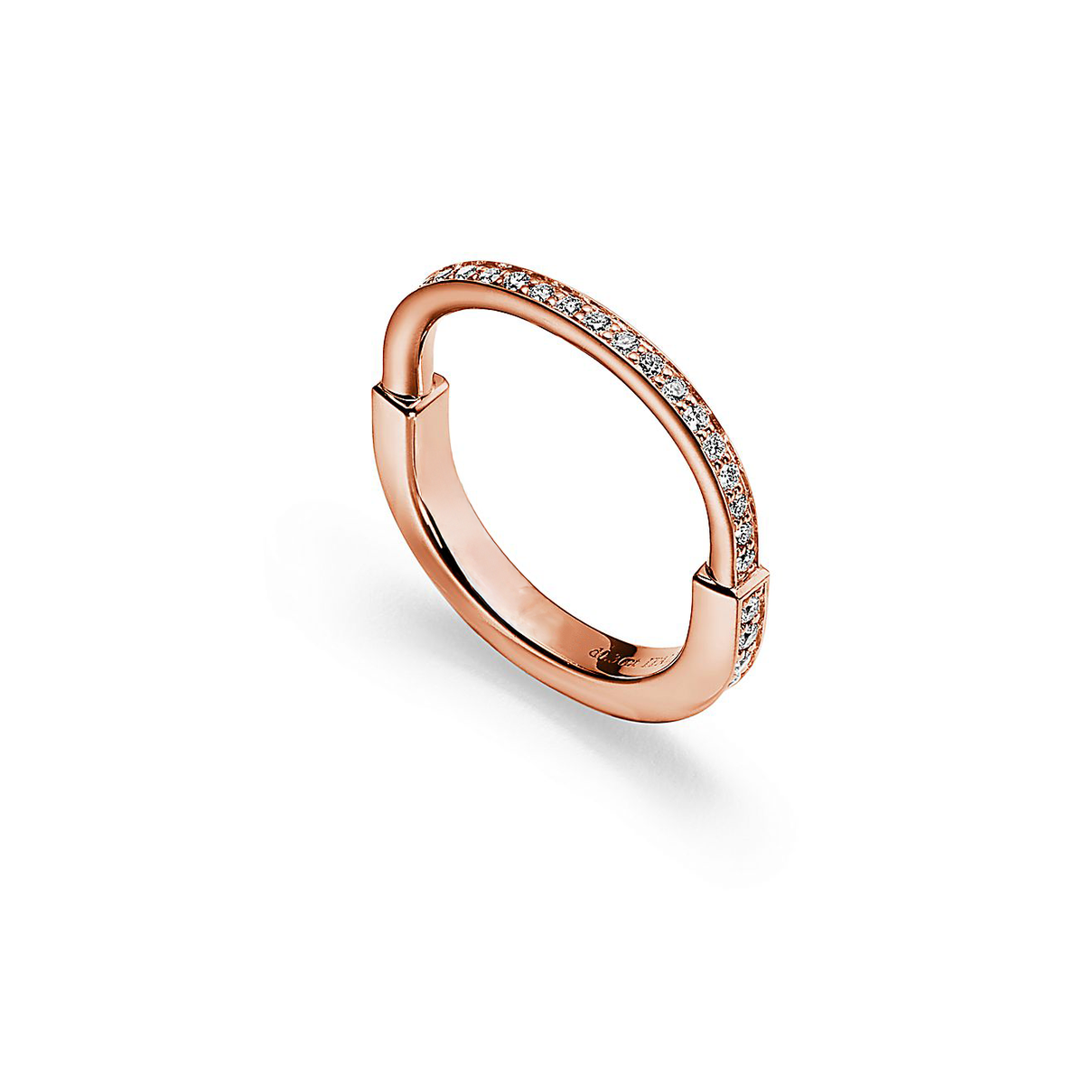 Anillo Lock Rosado Full Zirconias