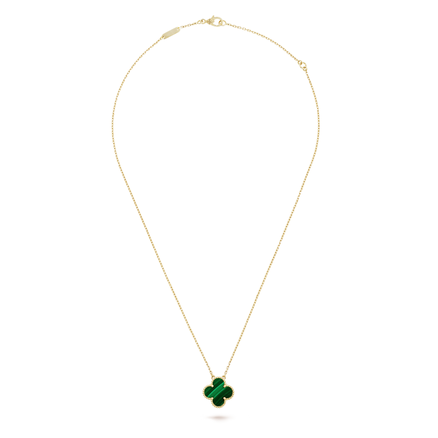 Collar Trébol Dorado y Verde