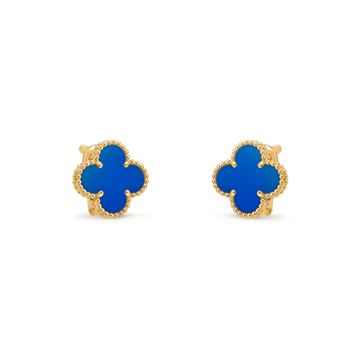 Pendientes Trébol Dorado y Azul