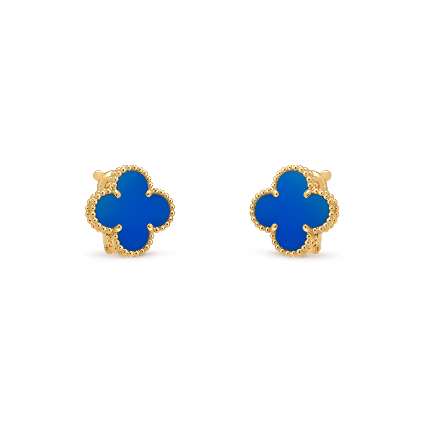 Pendientes Trébol Dorado y Azul