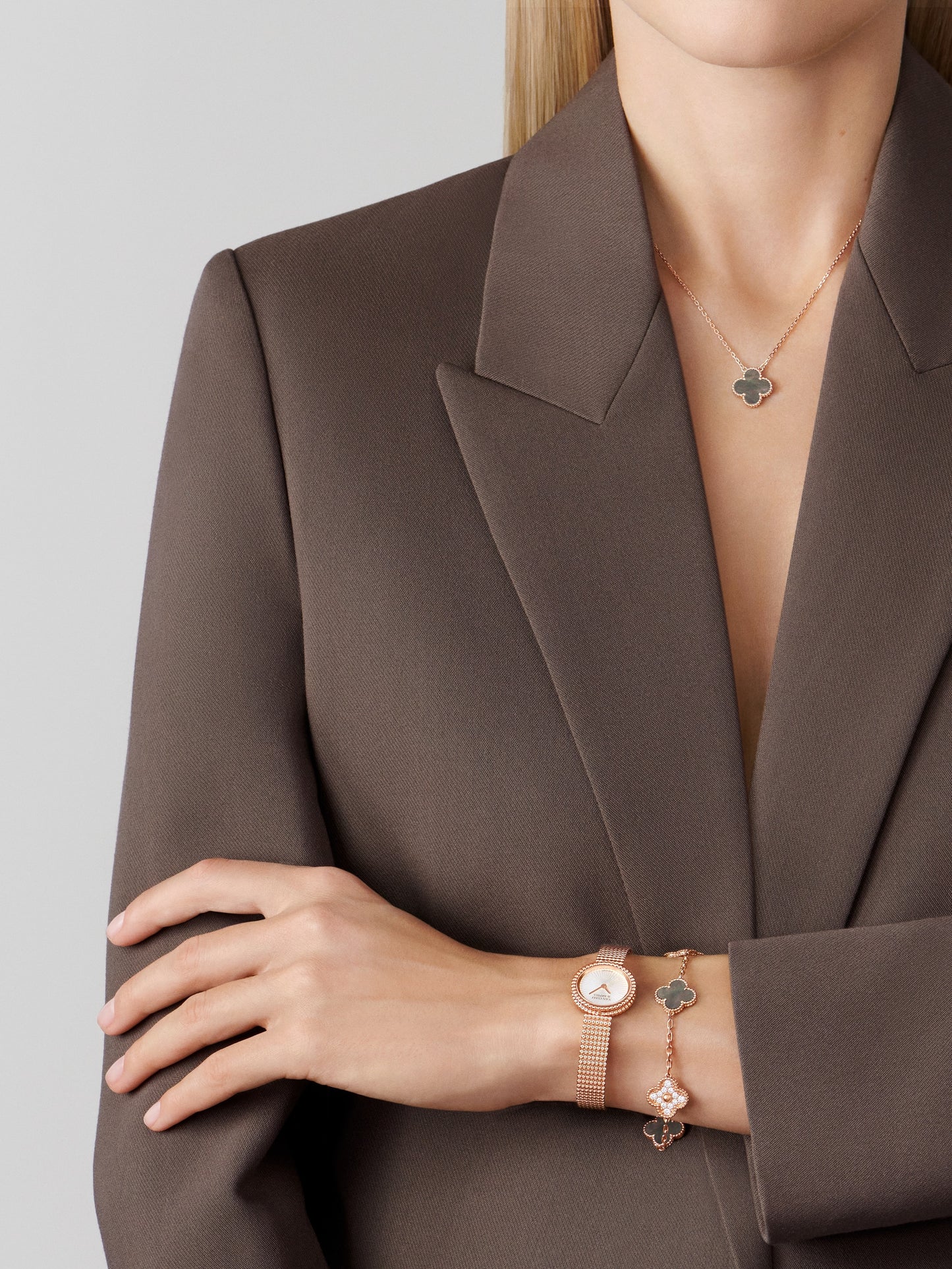 Collar Trébol Rosado