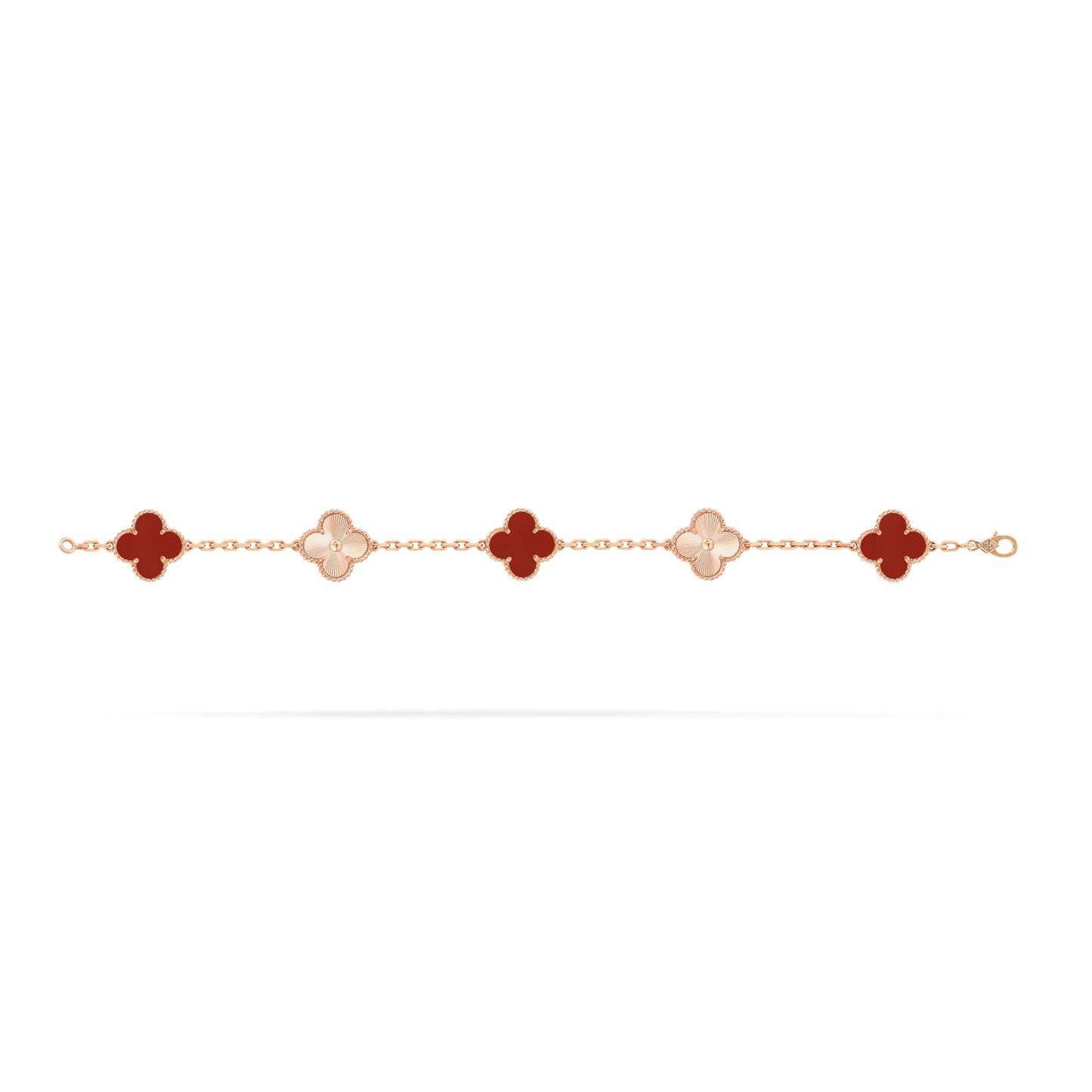 Pulsera Trébol Rosada y Rojo