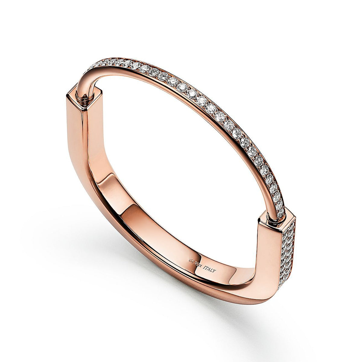 Pulsera Lock Rosada Full Zirconias