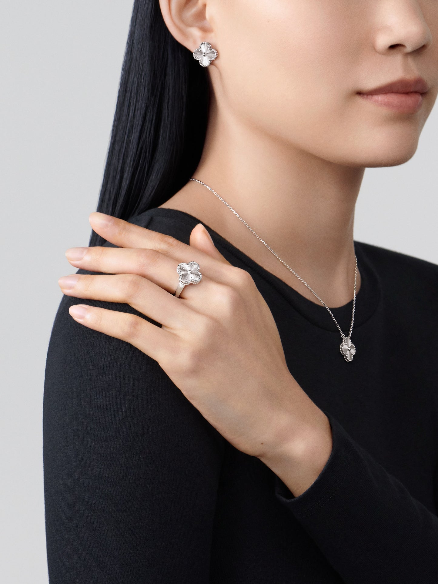 Collar Trébol Plata