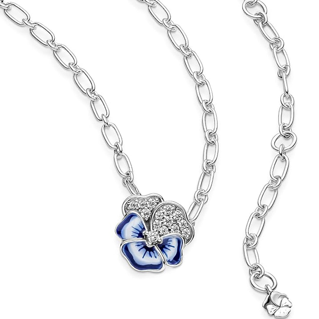 Collar Pensamiento Azul