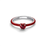 Anillo Corazón Chakra Rojo