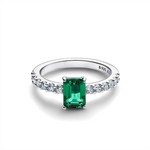 Anillo Rectangular Verde