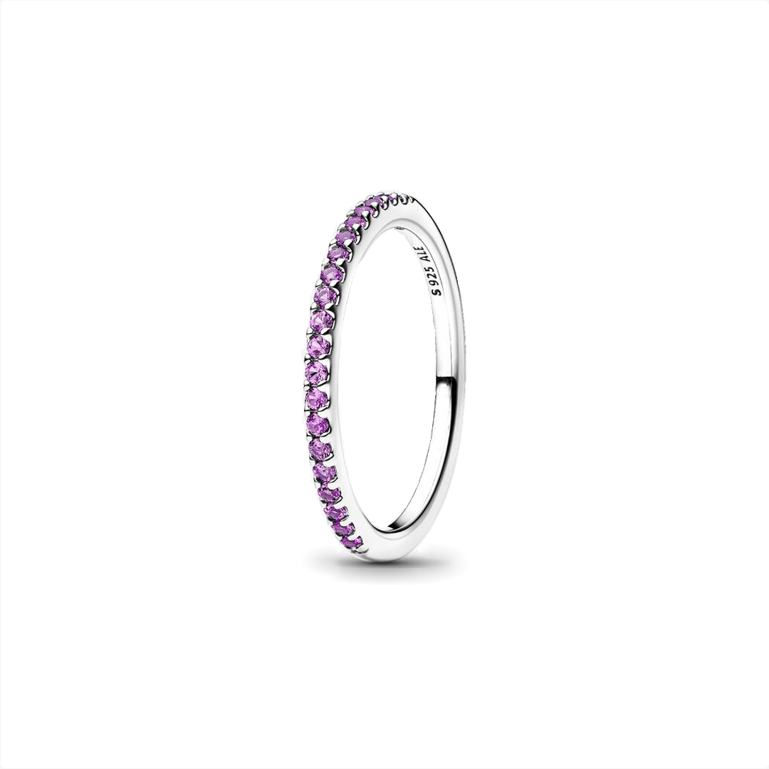 Anillo Banda Brillante Morada
