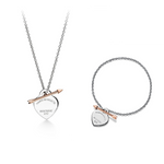 Kit 2 en 1 Corazón Flecha Rosada