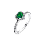 Anillo Corazón Verde