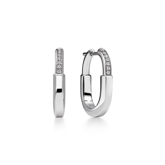 Pendientes Locks Plateados y Zirconias