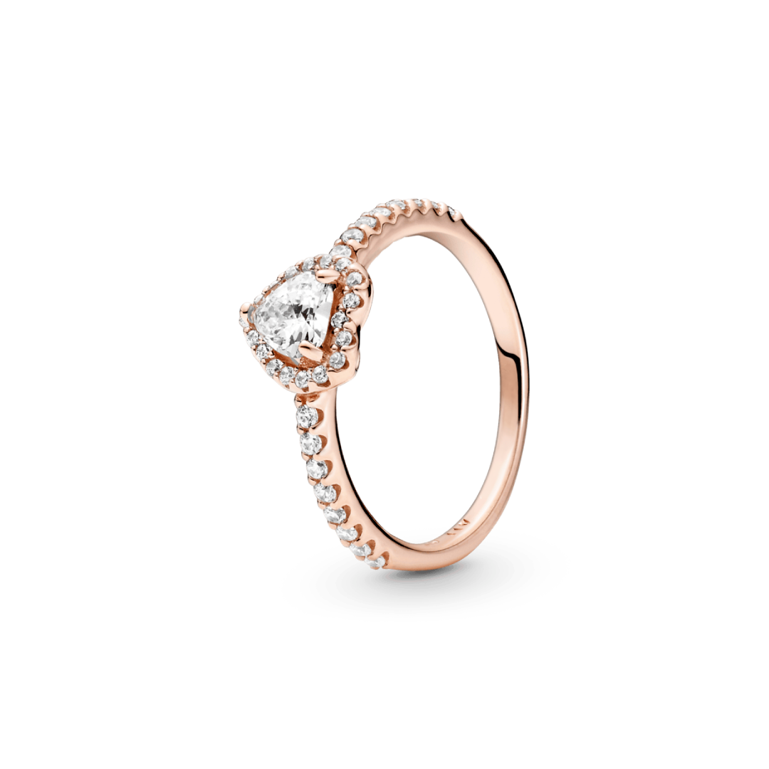 Anillo Rosado Corazón Clásico